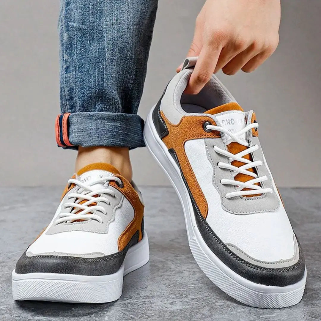 Men's Low-Top Sneakers - Lace-Up - Multi-Panel Design - Platform