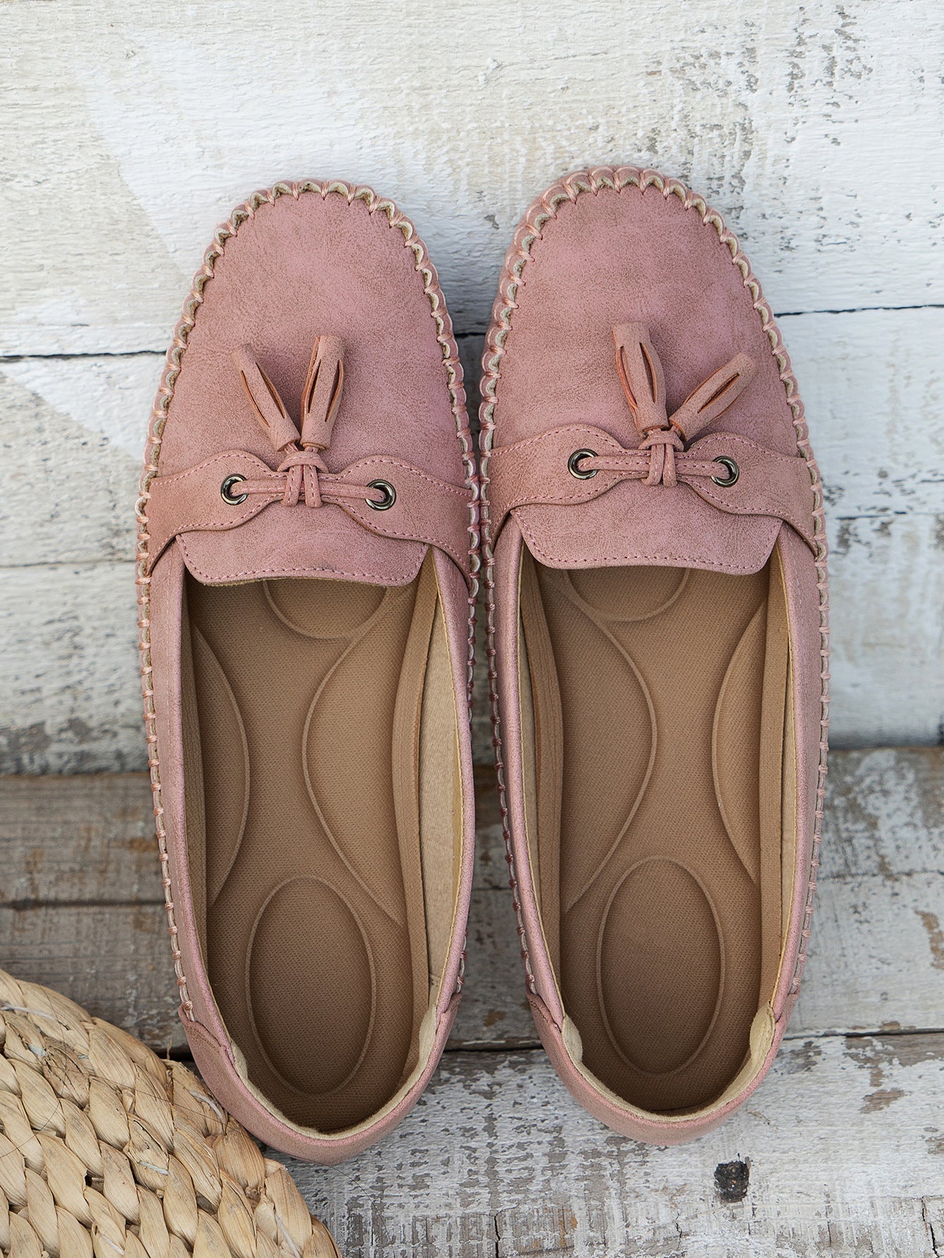 Women’s Slip On Loafers with Bow Detail and Rounded Toe