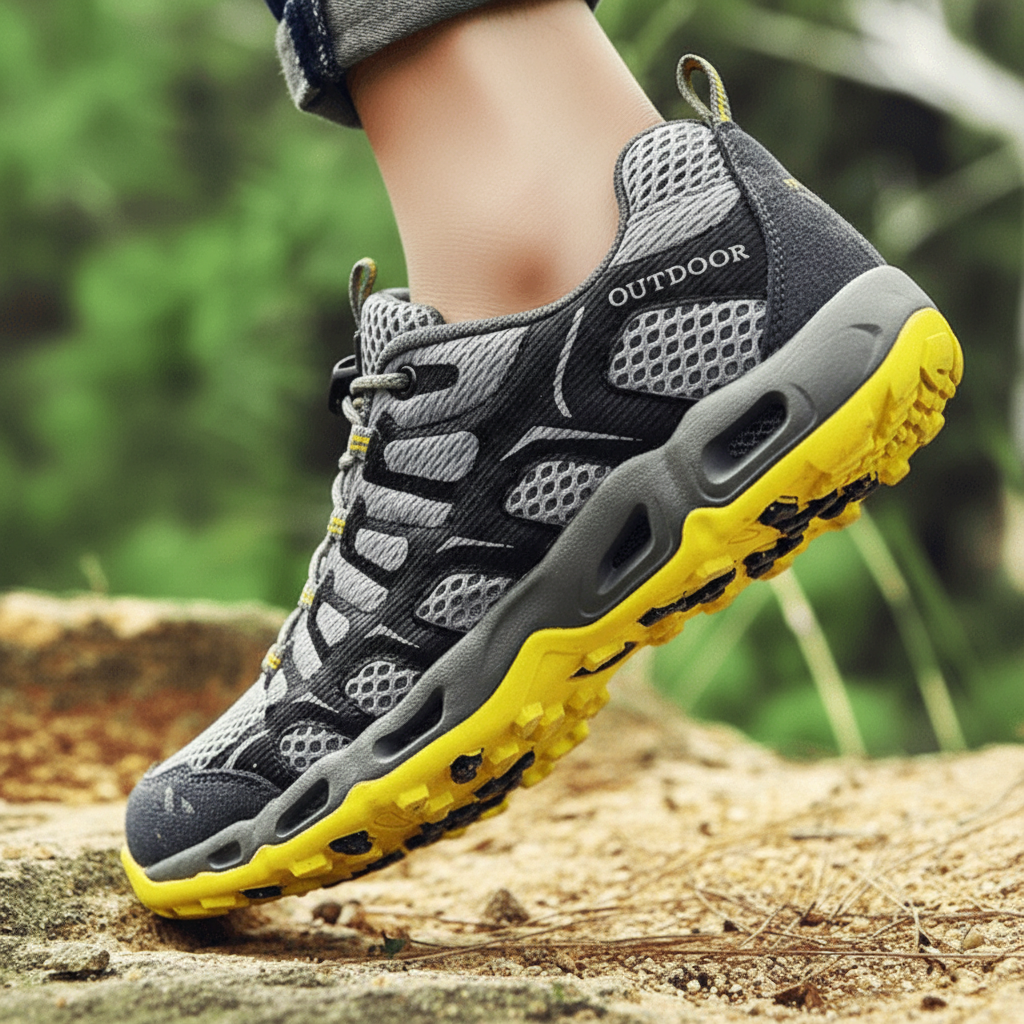 Men Athletic Shoes - Mesh Panel Mid-Top - Air Cushion Sole