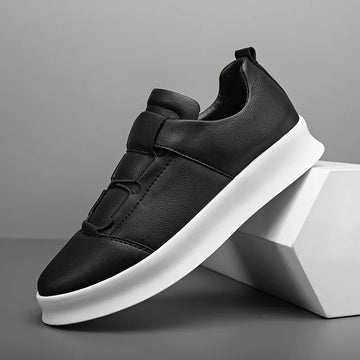 Men's Low-Top Hook and Loop Closure Sneakers - Round Toe