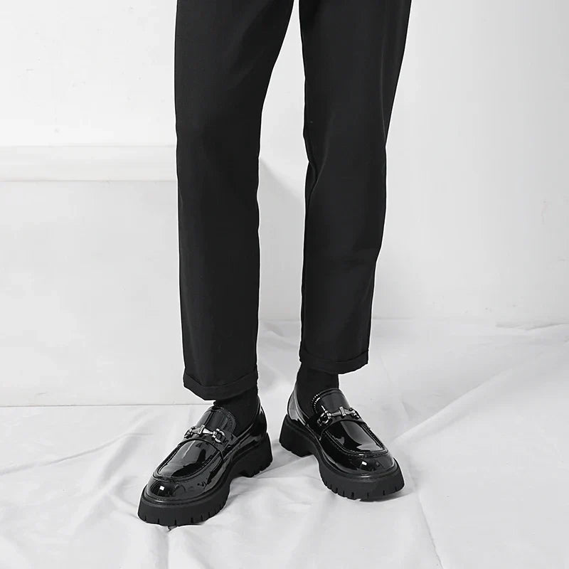 Men's Chunky Sole Slip-On Platform Loafers