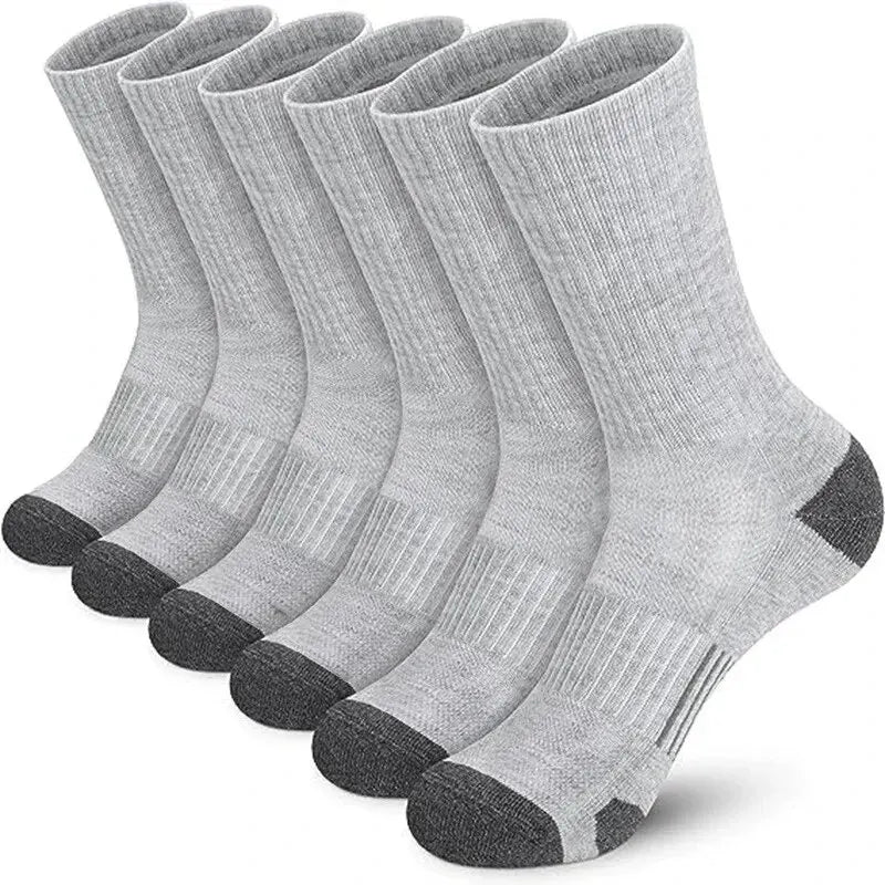 Men’s Athletic Mid-Crew Socks – Reinforced Toe and Heel Sports Socks (10 Pairs)
