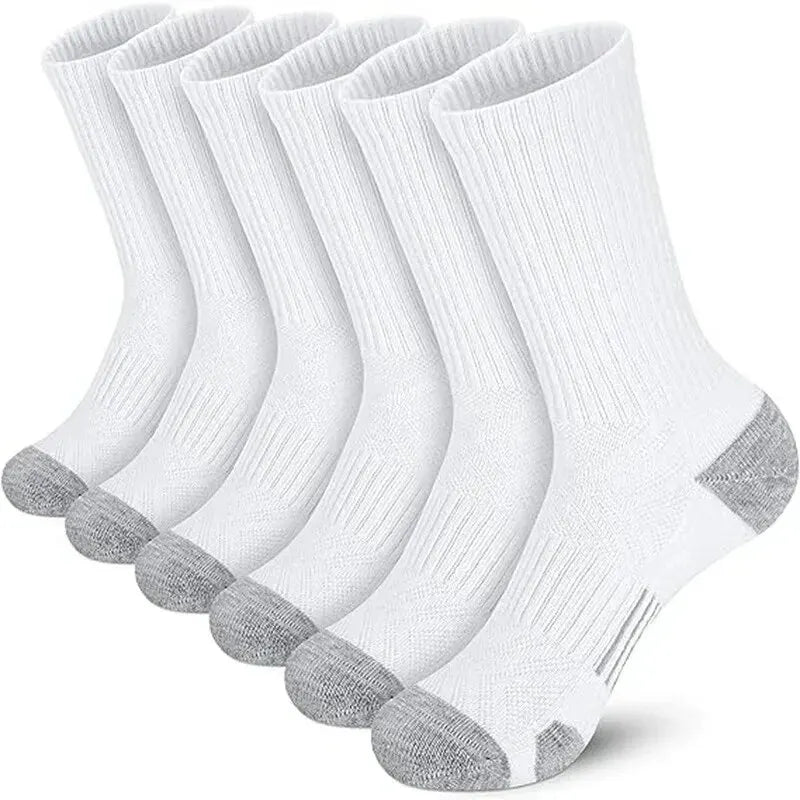 Men’s Athletic Mid-Crew Socks – Reinforced Toe and Heel Sports Socks (10 Pairs)