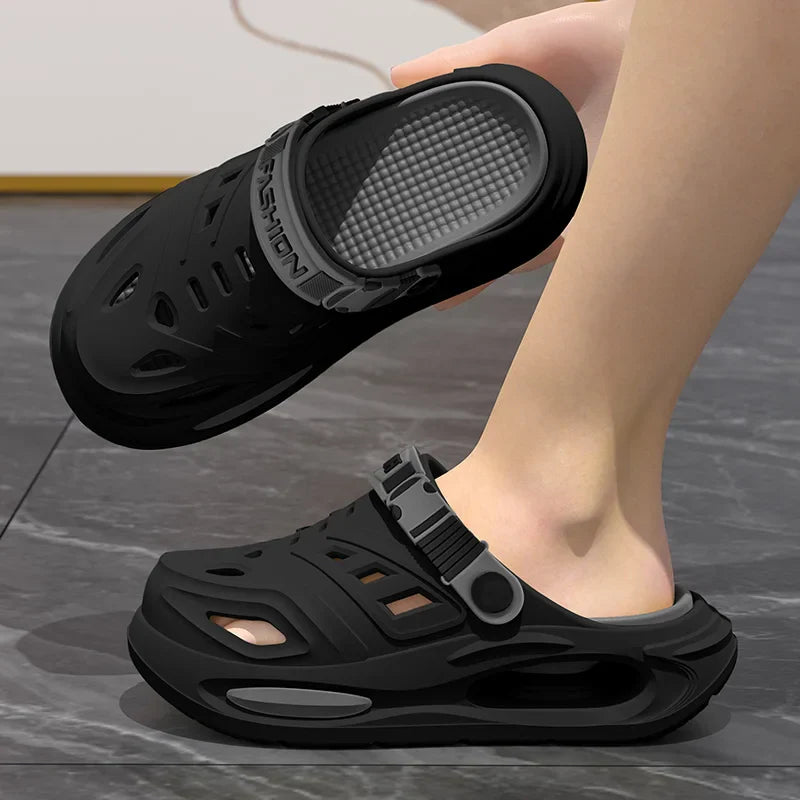 Unisex Closed Toe Clogs - Slip On Sandals with Adjustable Back Strap