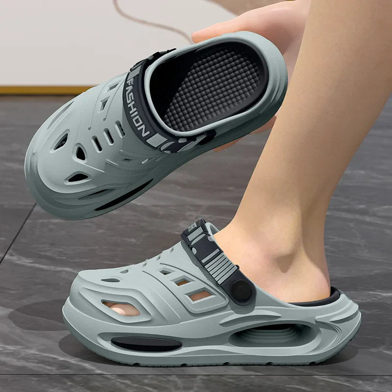 Unisex Closed Toe Clogs - Slip On Sandals with Adjustable Back Strap