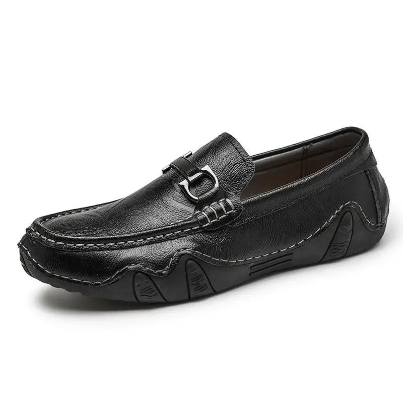 Men's Slip-On Loafers - Round Toe - Horsebit Bar