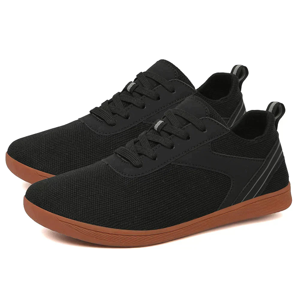 Unisex Low-Top Sneakers with Rounded Toe - Lace-Up Closure - Mesh Upper - Flat Sole