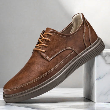 Men's Low-Top Sneakers - Lace-Up - Platform Sole - Round Toe