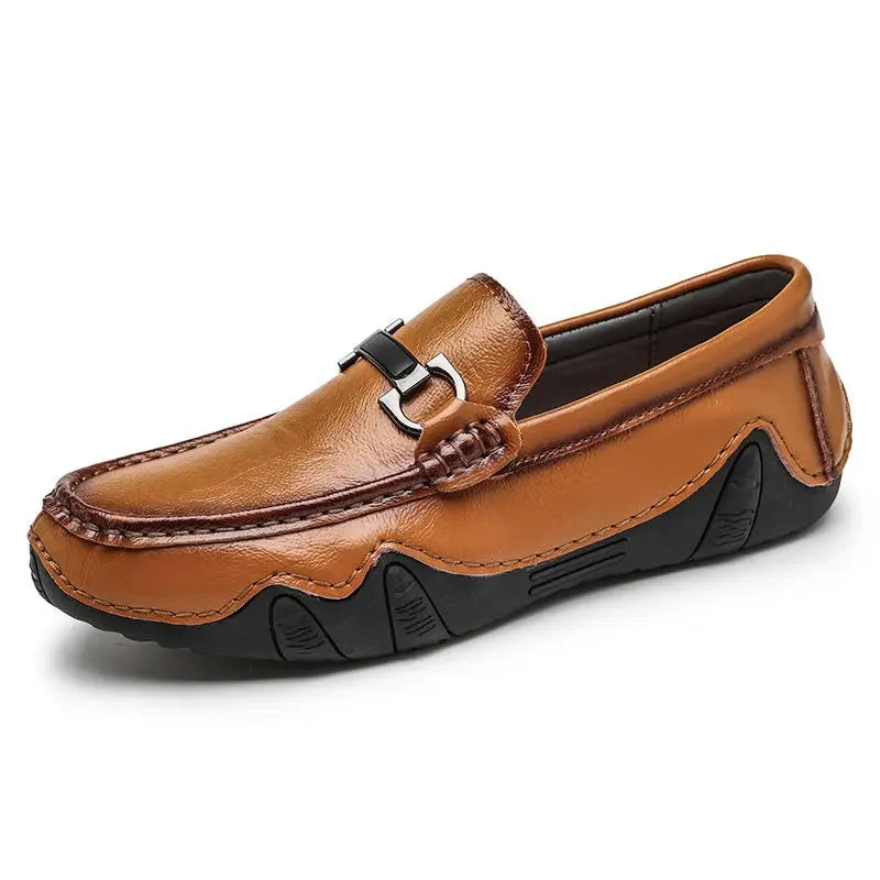 Men's Slip-On Loafers - Round Toe - Horsebit Bar