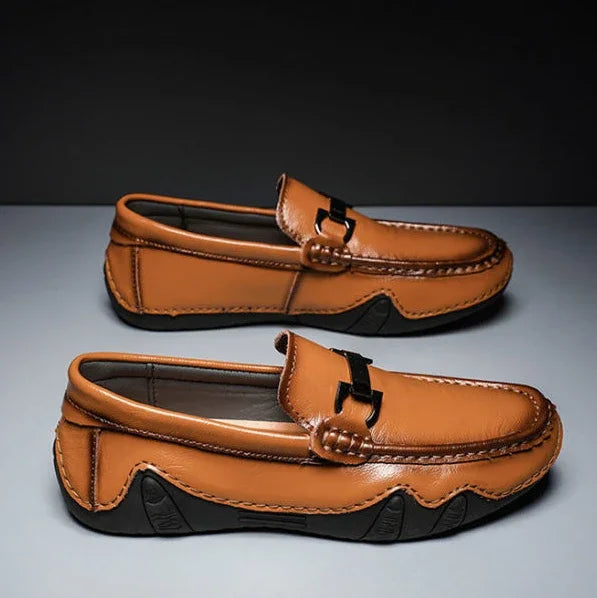 Men's Slip-On Loafers - Round Toe - Horsebit Bar