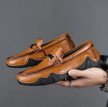 Men's Slip-On Loafers - Round Toe - Horsebit Bar