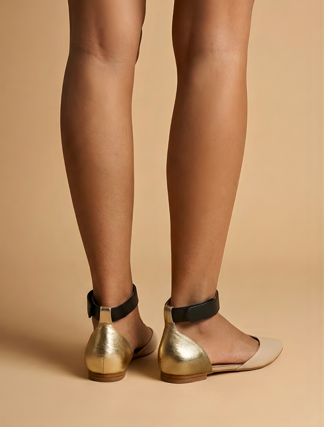 Women’s Pointed Toe Flats with Ankle Strap – Elegant Casual Dress Shoes