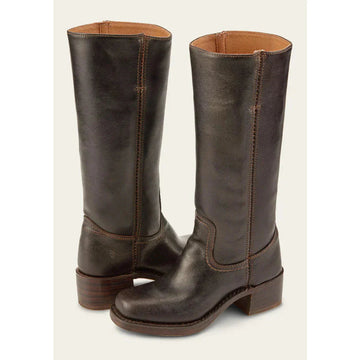 Women’s Knee-High Western Boots with Block Heel and Pull-On Design