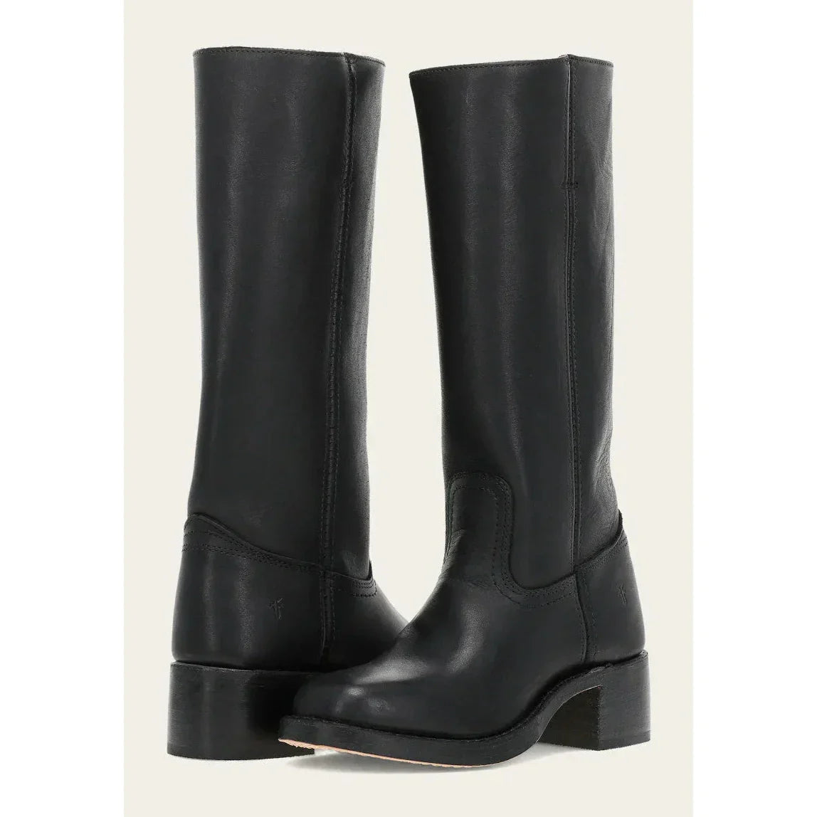 Women’s Knee-High Western Boots with Block Heel and Pull-On Design