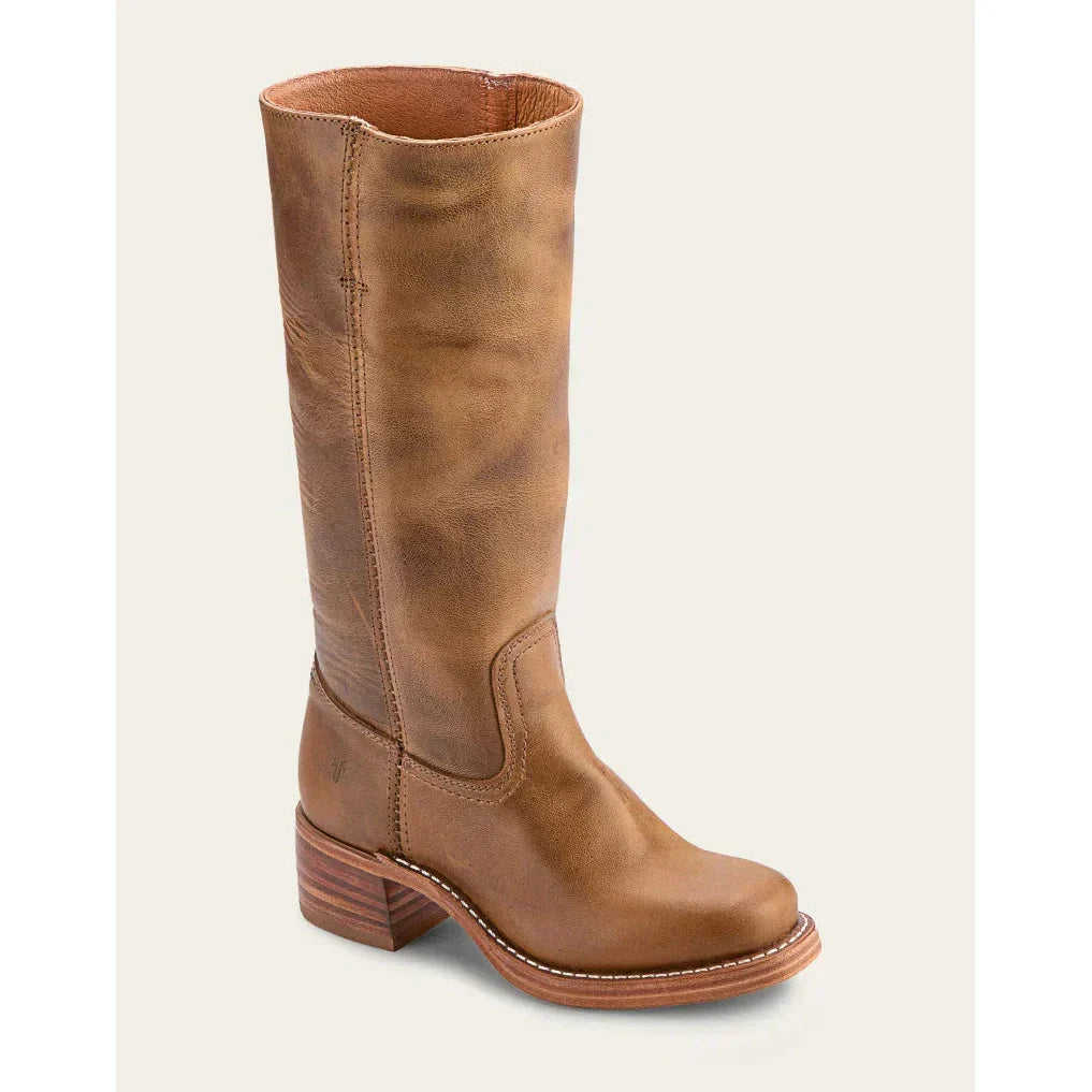 Women’s Knee-High Western Boots with Block Heel and Pull-On Design