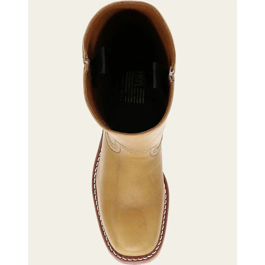 Women’s Knee-High Western Boots with Block Heel and Pull-On Design