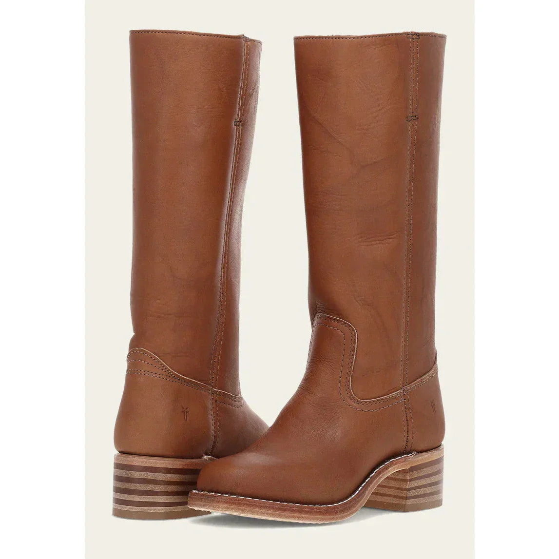 Women’s Knee-High Western Boots with Block Heel and Pull-On Design