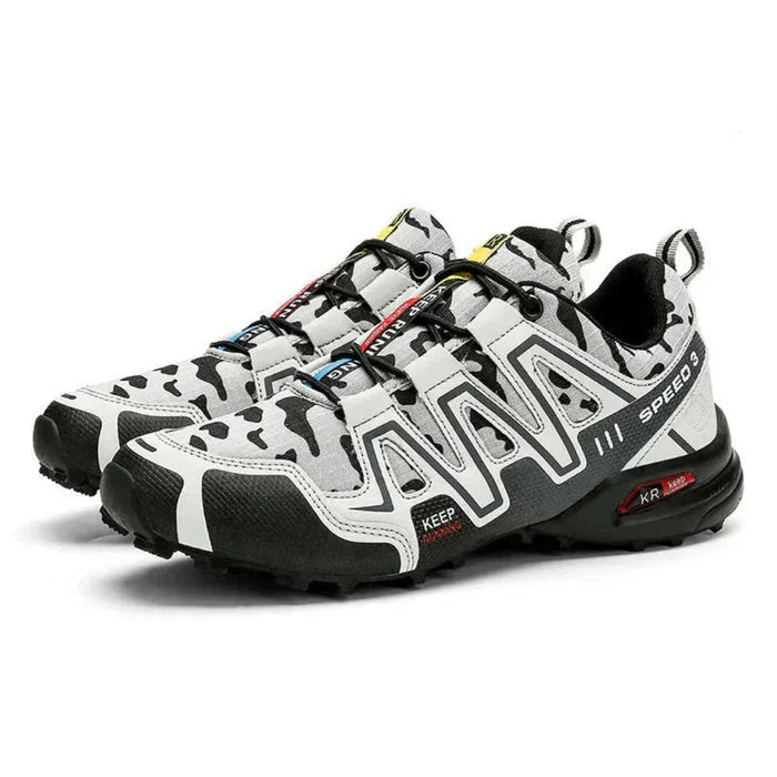 Men's Sneakers Low-Top Lace-Up Camouflage Lugged Sole