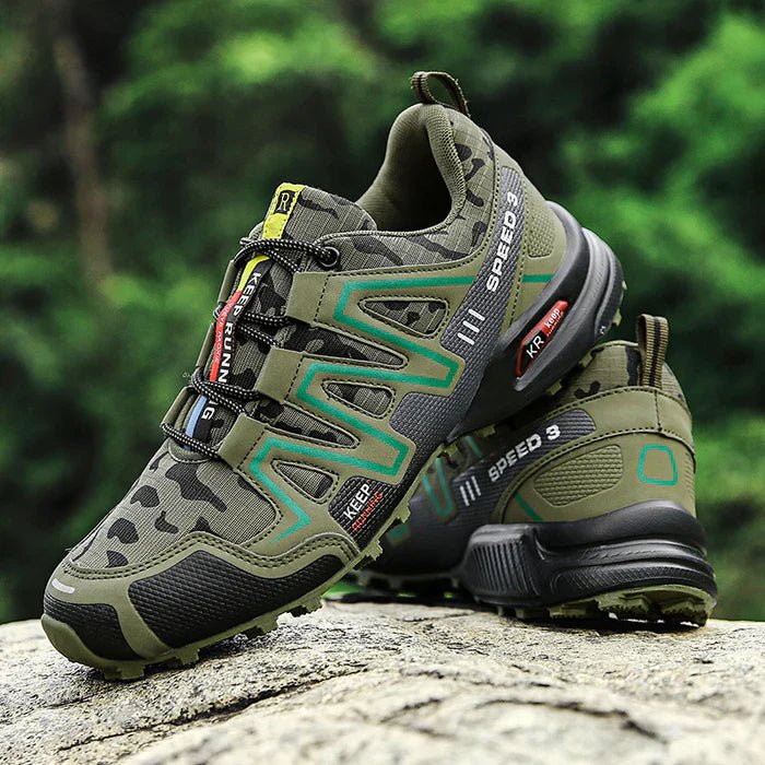 Men's Sneakers Low-Top Lace-Up Camouflage Lugged Sole