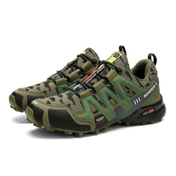 Men's Sneakers Low-Top Lace-Up Camouflage Lugged Sole
