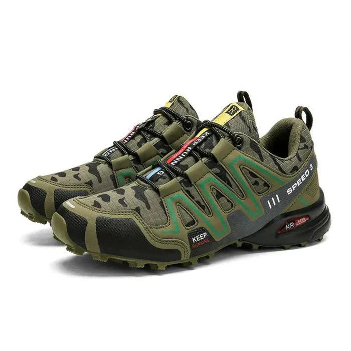 Men's Sneakers Low-Top Lace-Up Camouflage Lugged Sole