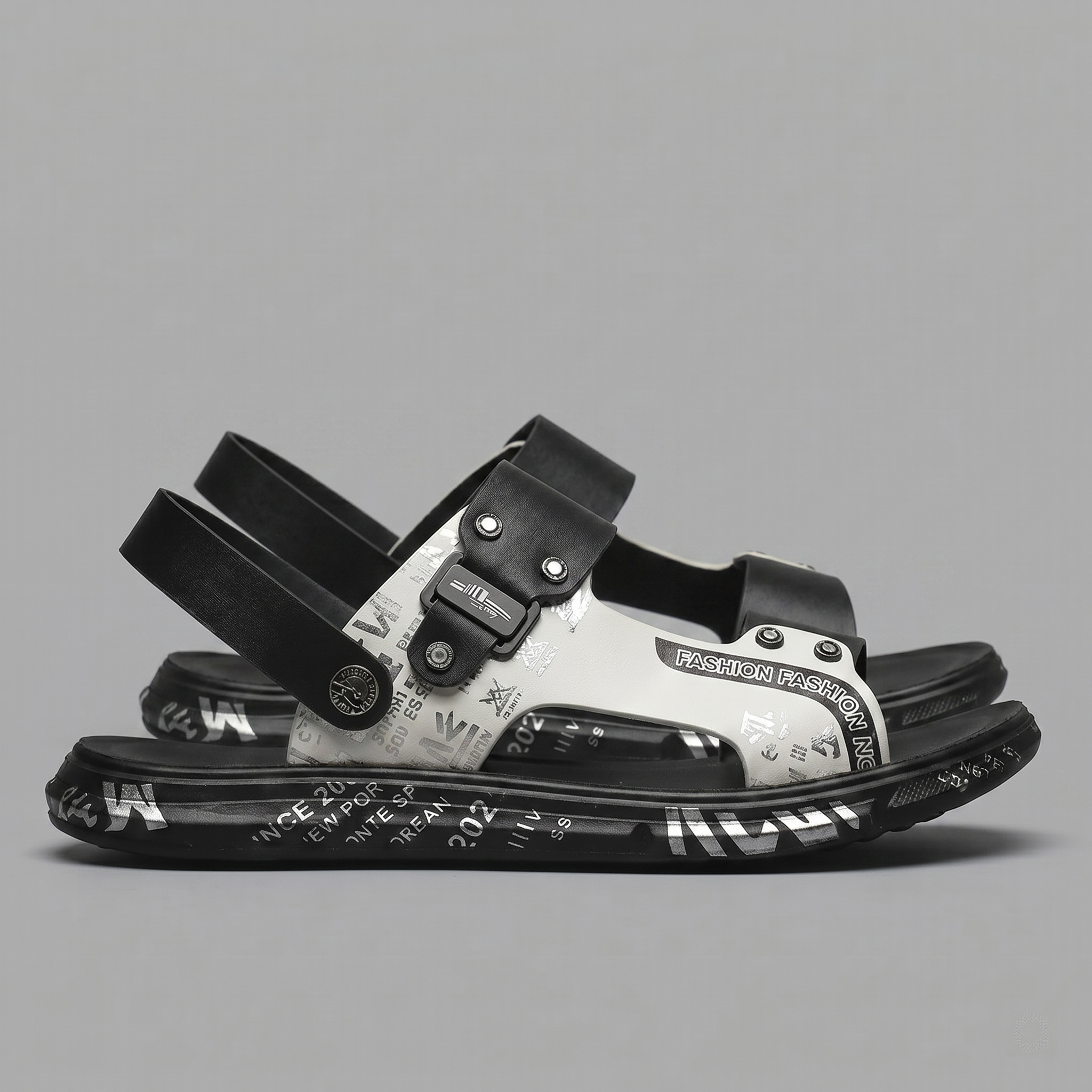 Men’s Sport-Inspired Open-Toe Sandals - Adjustable Strap Design