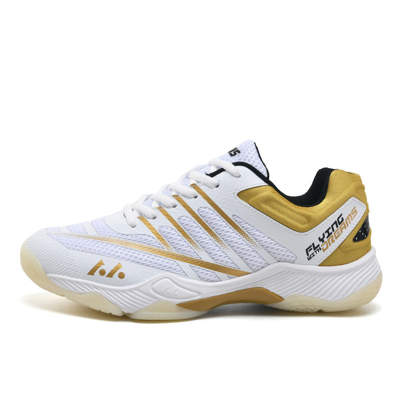 Men's Lace-Up Pickleball/Court Shoes with Mesh Upper and Rubber Sole