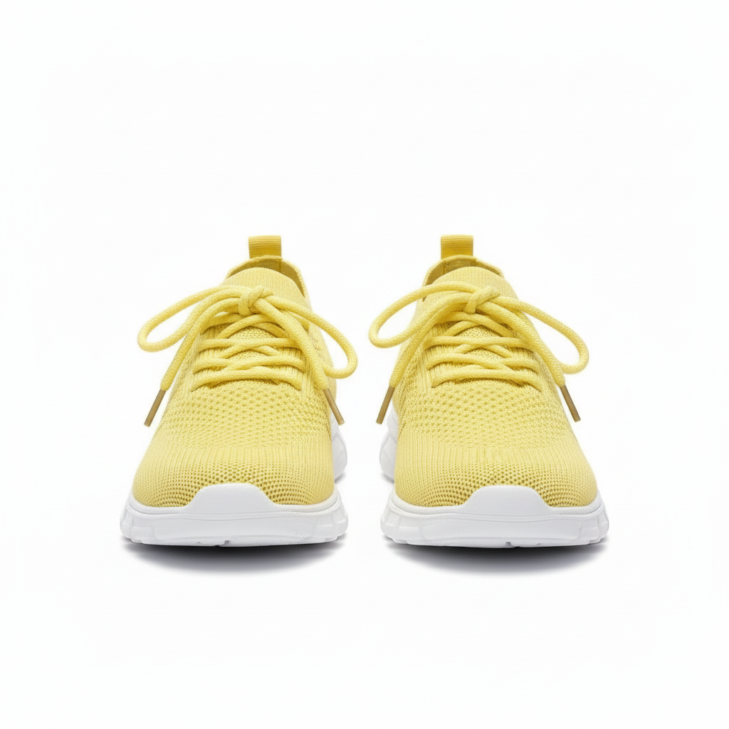 Women's Sneakers Knit Mesh Lace-Up Sock Collar Pull Tab Treaded