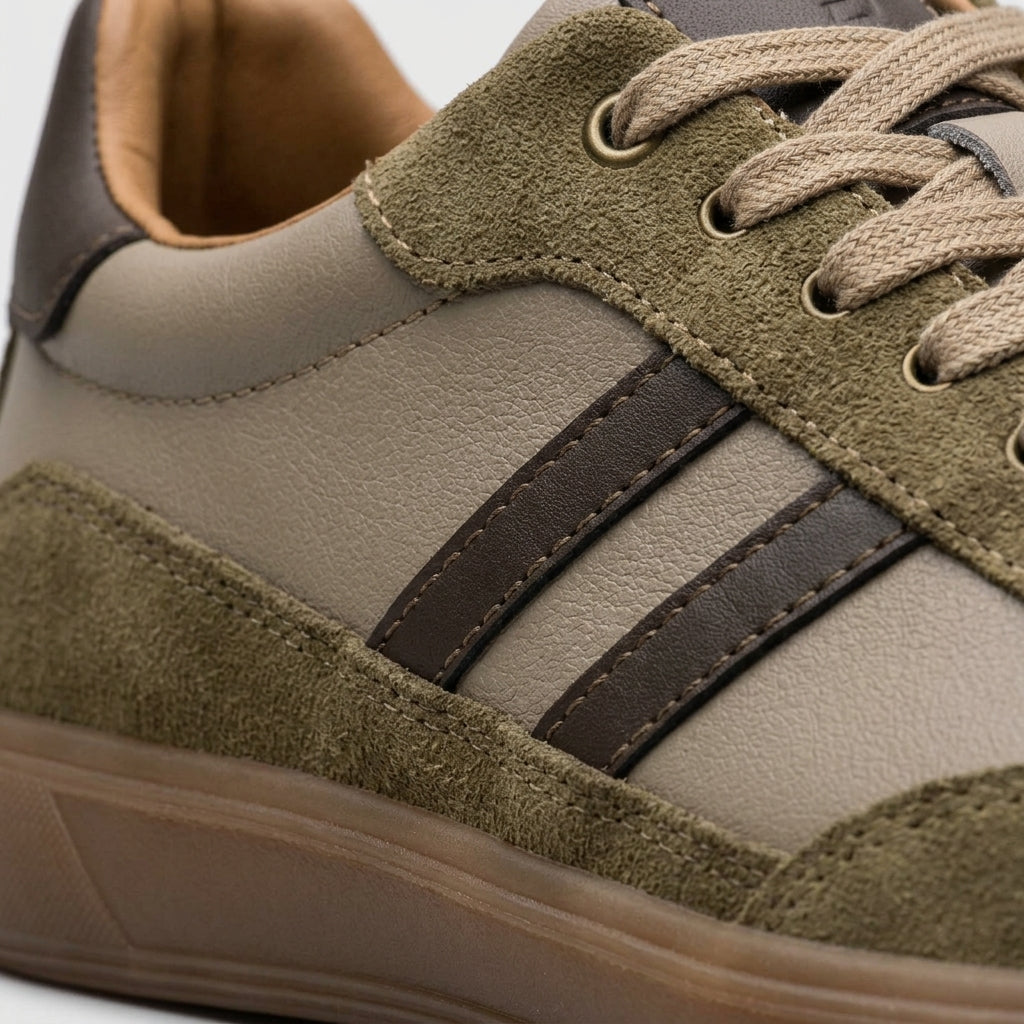 Men's Sneakers Low-Top Suede Three-Stripe Gum Sole