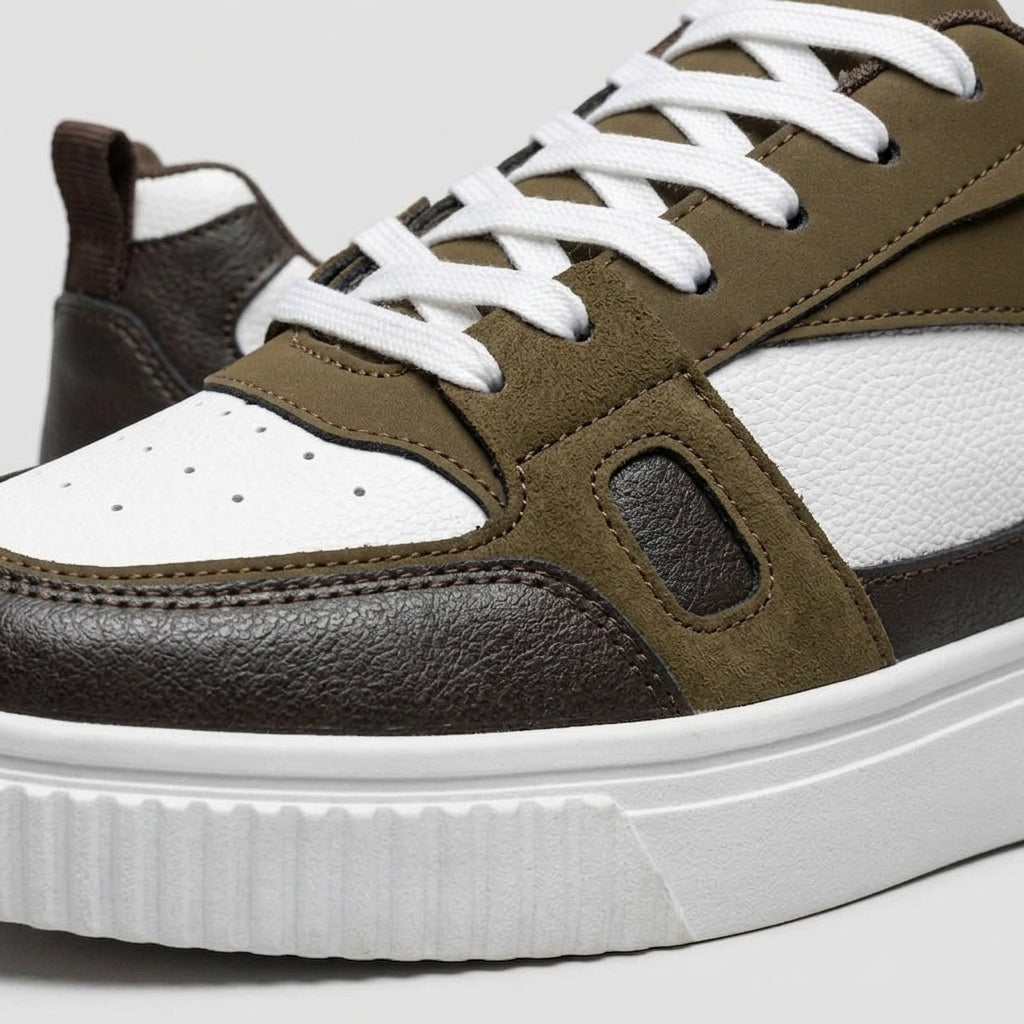 Men's Sneakers Low-Top Retro Basketball Style Lace-Up Casual