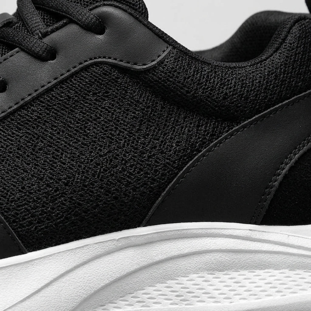 Men's Sneakers Lace-Up Low-Top Mesh Upper Chunky Sole - 6cm