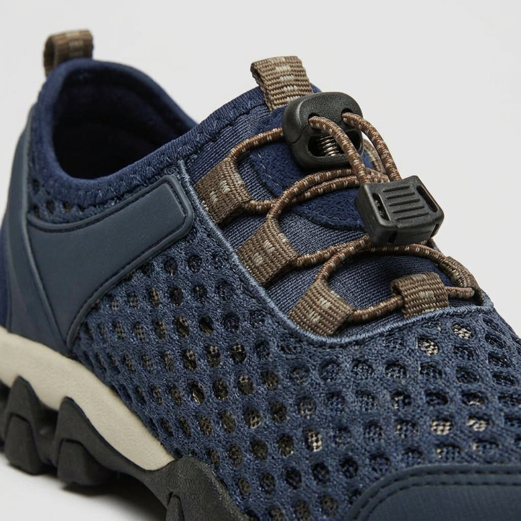Men's Sneakers Lace-Up Low-Top Soft Sole Casual Walking Shoes