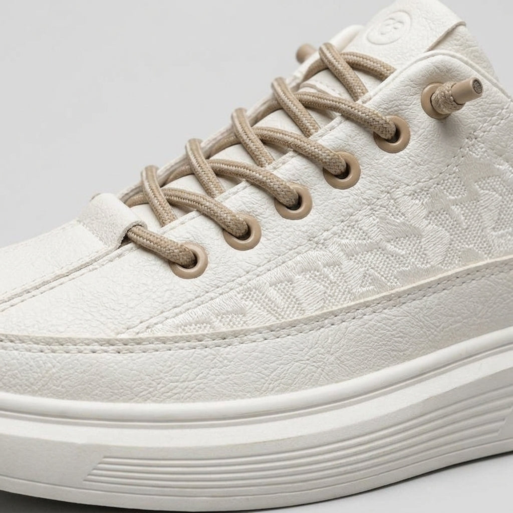 Men's Sneakers Low-Top Lace-Up Platform Sole Mixed Material