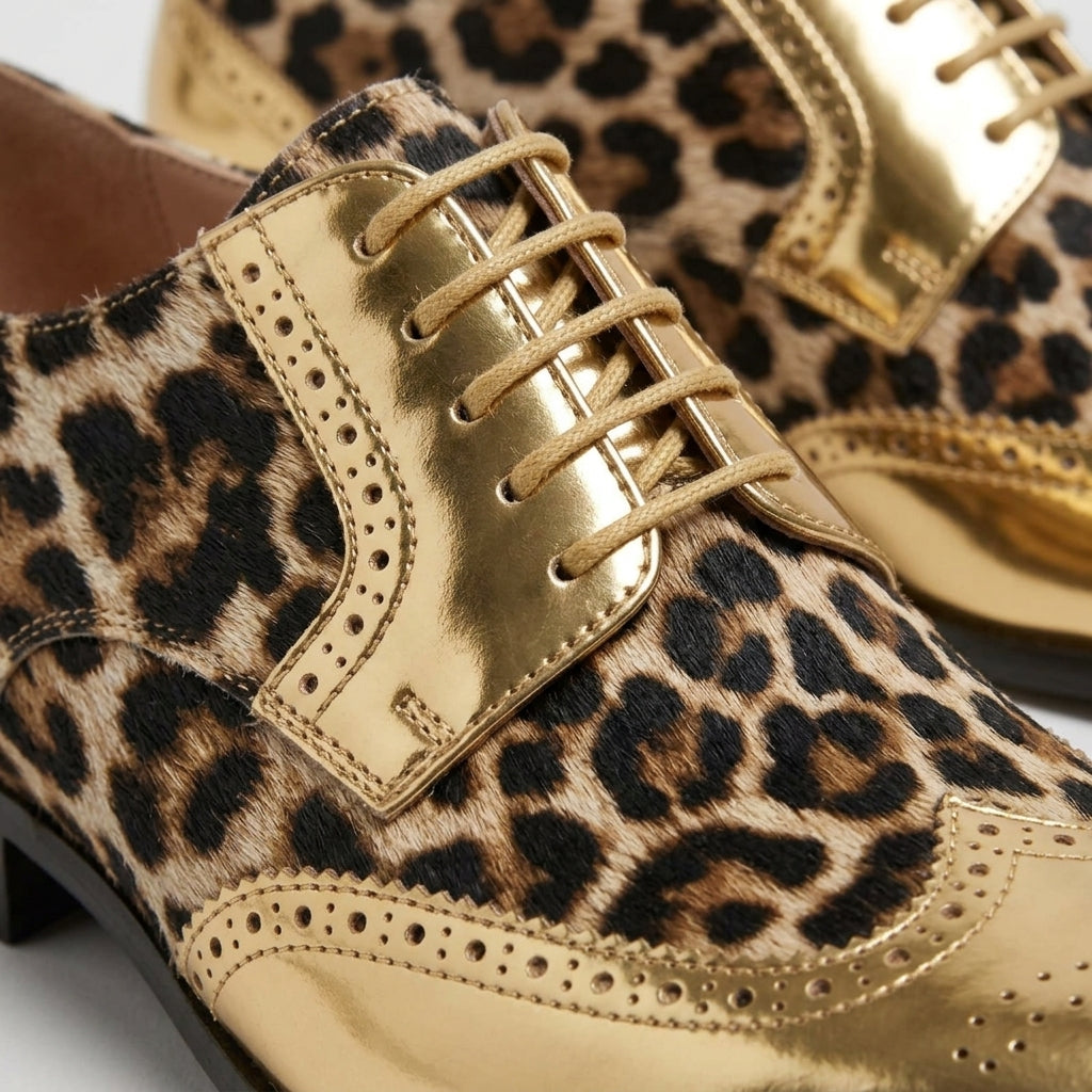 Men's Leopard Print Loafers Slip-On Pointed Toe