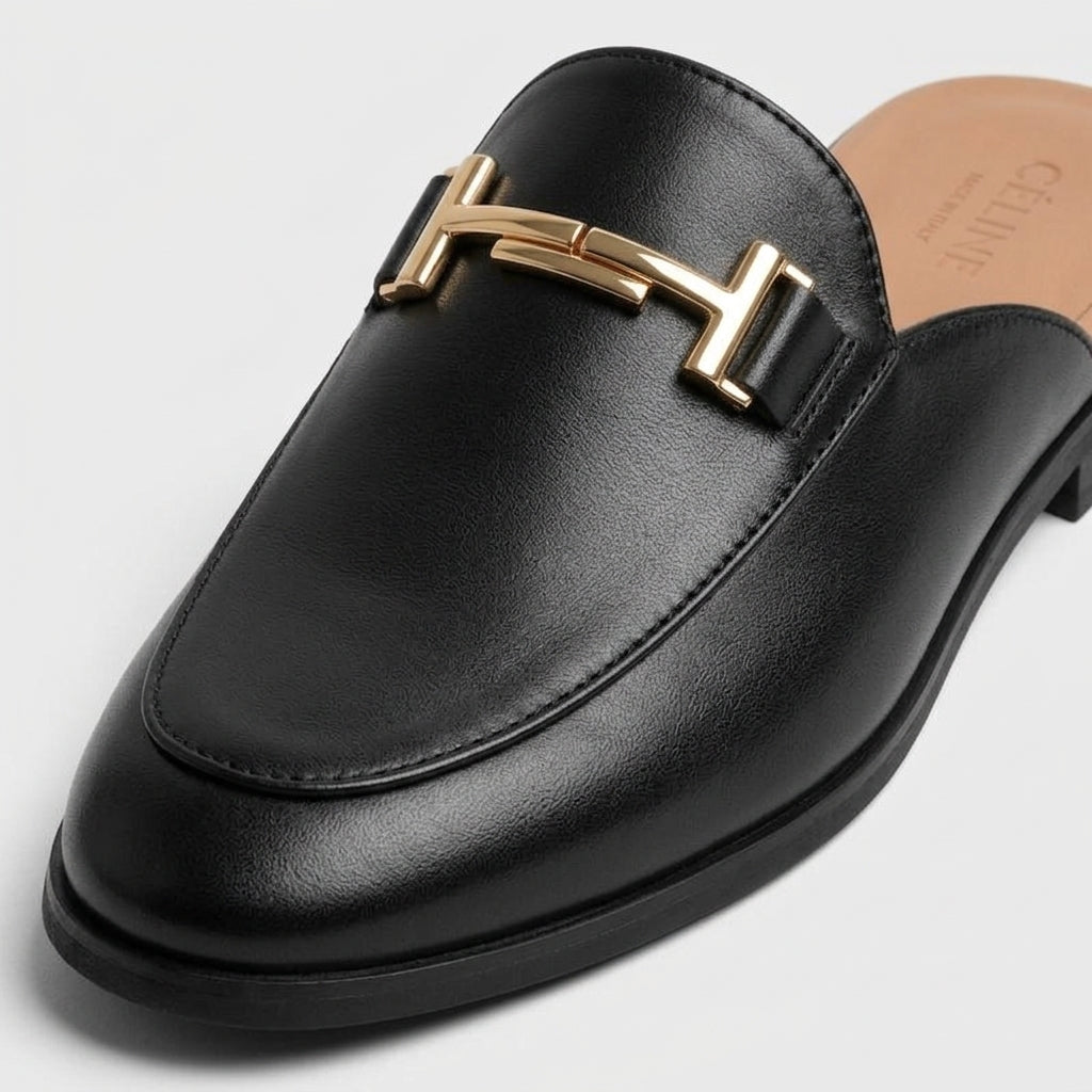 Men's Flats Backless Closed-Toe Slip-On Loafer Mules
