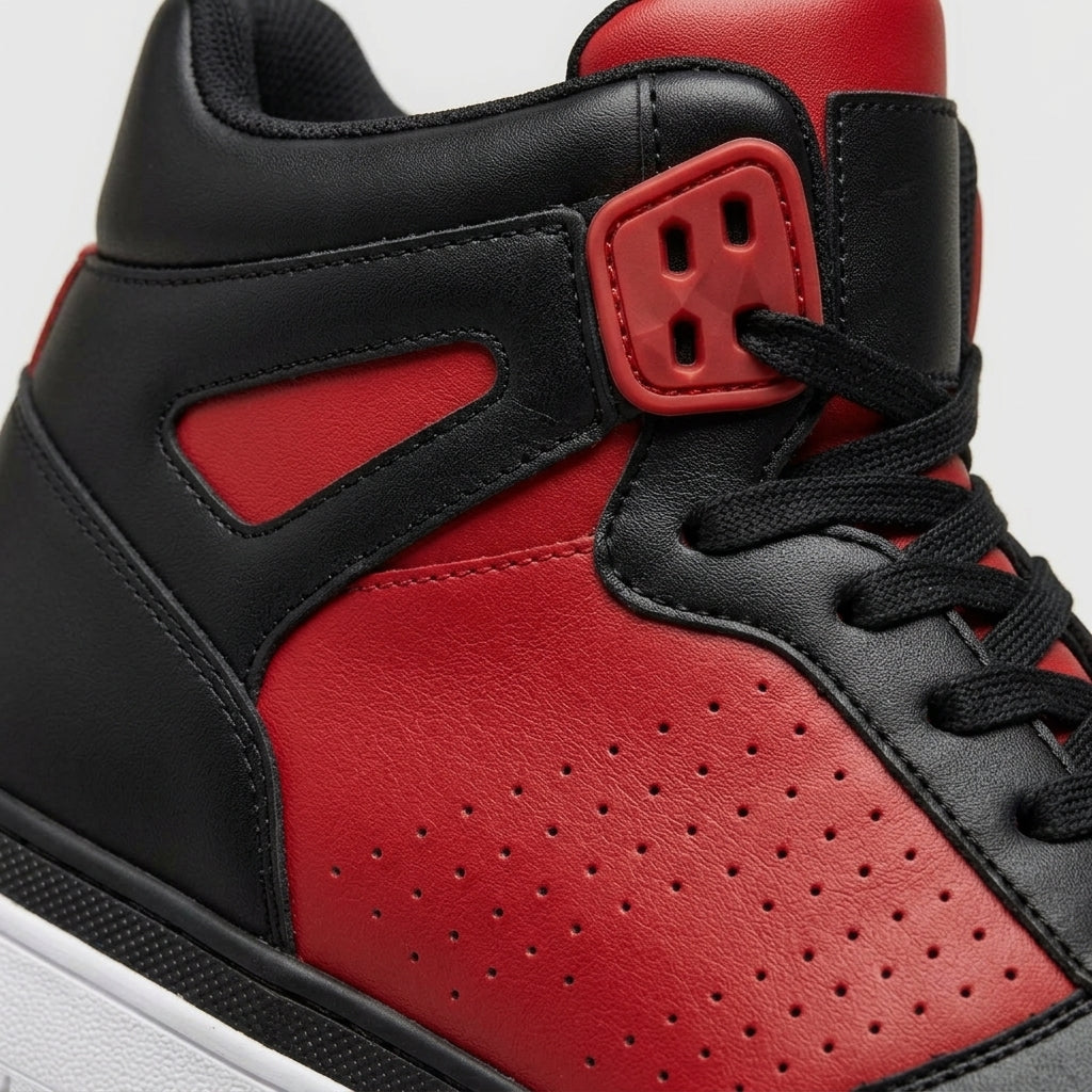 Men's High Tops - Lace-up - Mixed Material Construction