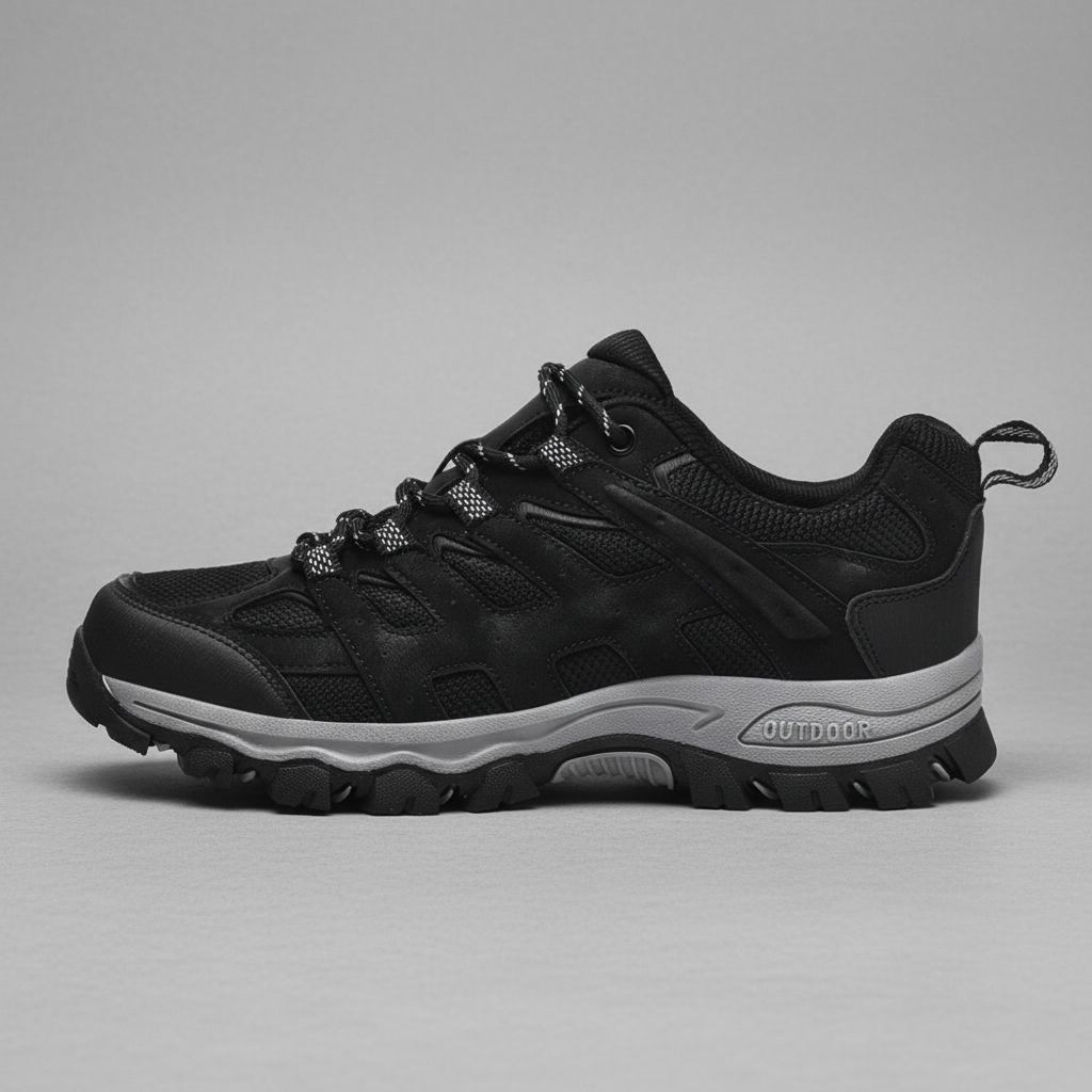 Men’s Low-Cut Hiking Shoes with Lace-Up Support and Traction Sole