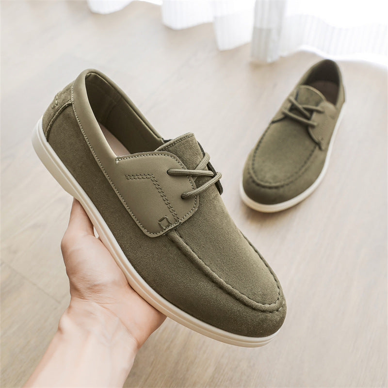 Men’s Suede Leather Casual Loafers with Lightweight Comfort Sole