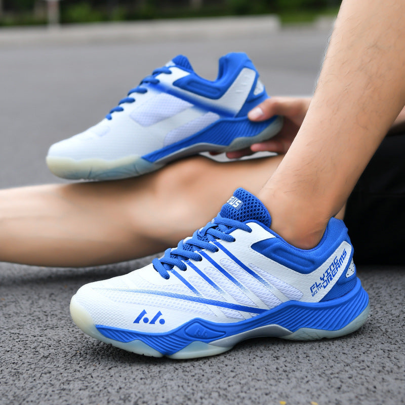 Men's Lace-Up Pickleball/Court Shoes with Mesh Upper and Rubber Sole