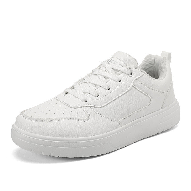Men's Lace-Up Casual Sneakers - Round Toe - Low Top - Smooth Upper - Flat Sole