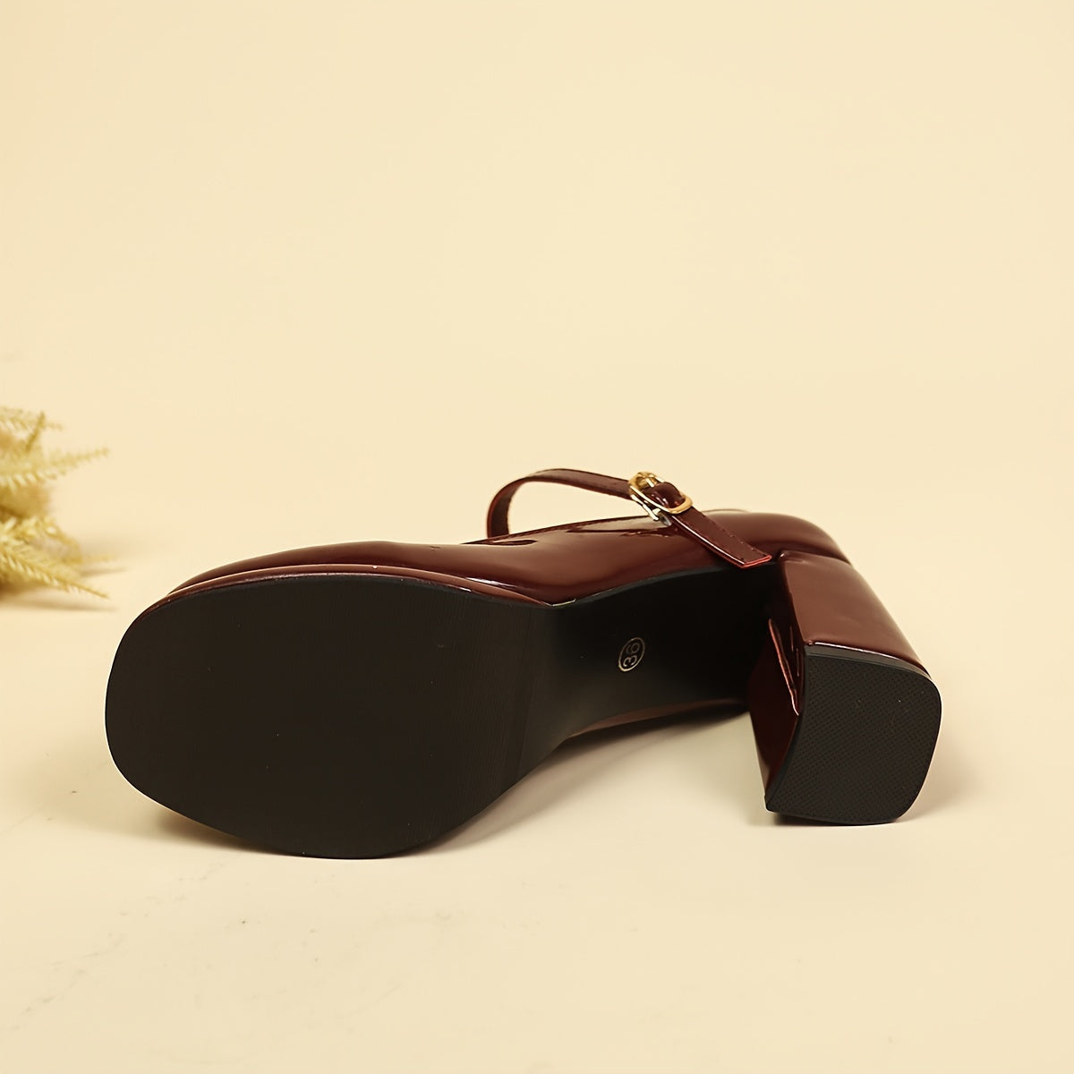 Women's Mary Jane Block Heels - Round Toe - Ankle Strap - Buckle