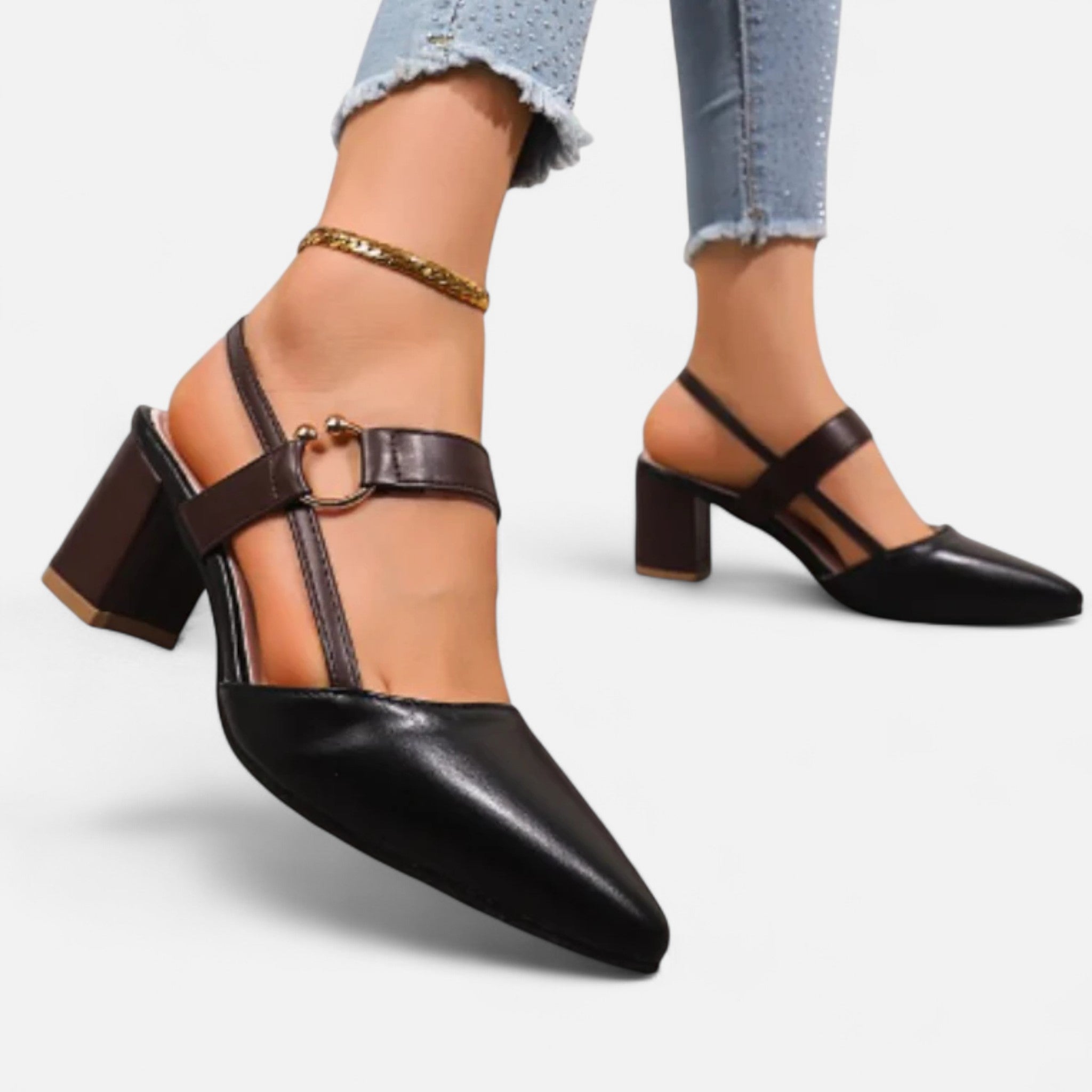 Women’s Mary Jane Heeled Sandals with Chunky Block Heel