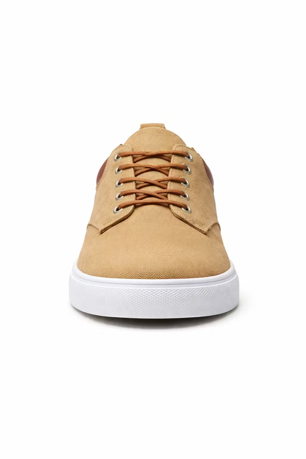 Men's Sneakers - Low-Top - Lace-Up - Canvas - White Sole