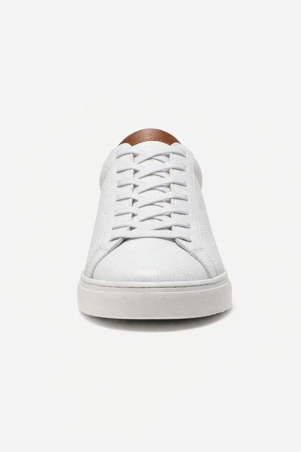 Men's Sneakers - Low-Top - Lace-Up - Textured Leather - Flat