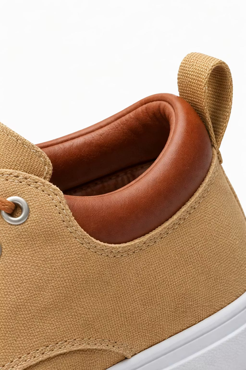 Men's Sneakers - Low-Top - Lace-Up - Canvas - White Sole