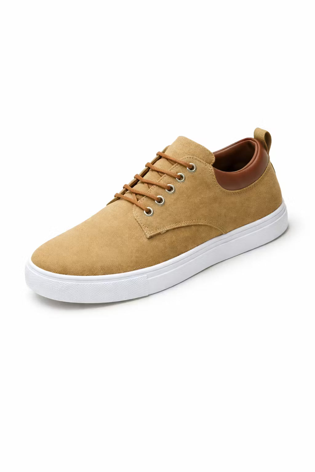 Men's Sneakers - Low-Top - Lace-Up - Canvas - White Sole
