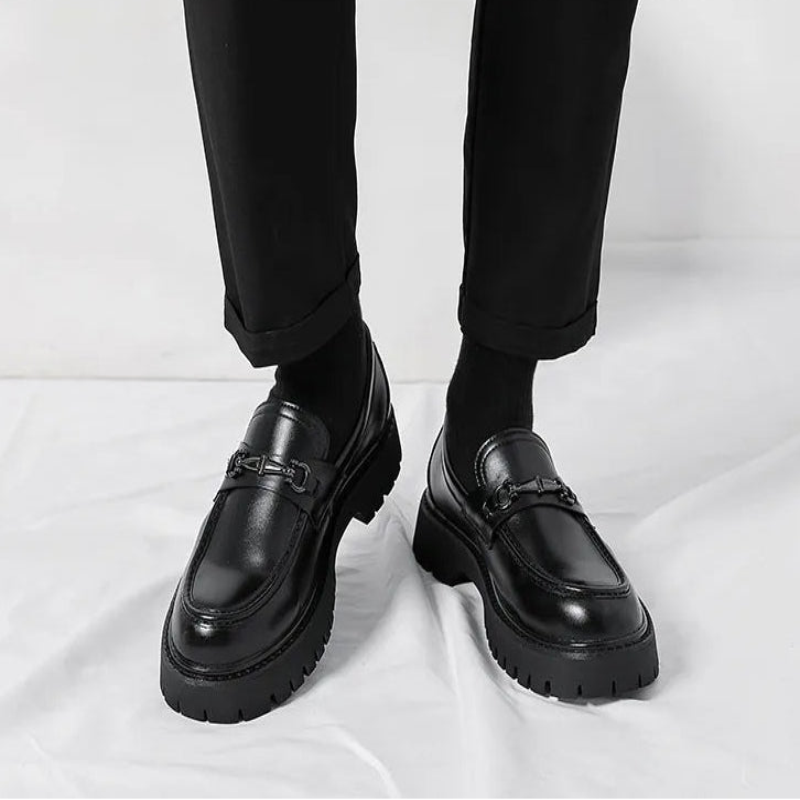 Men's Chunky Sole Slip-On Platform Loafers