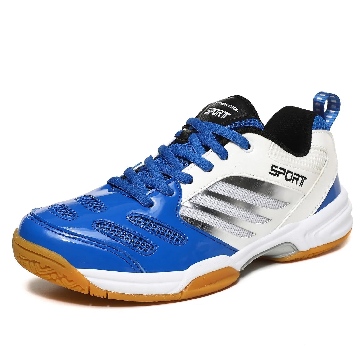 Men's Low-Top Athletic Shoes - Mixed Material - Lace-Up - Gum Sole