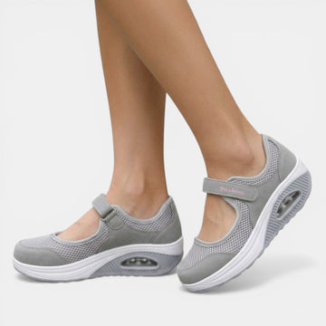 Women's Sneakers Mary Jane Mesh Hook-and-Loop Air-Cushioned Sole