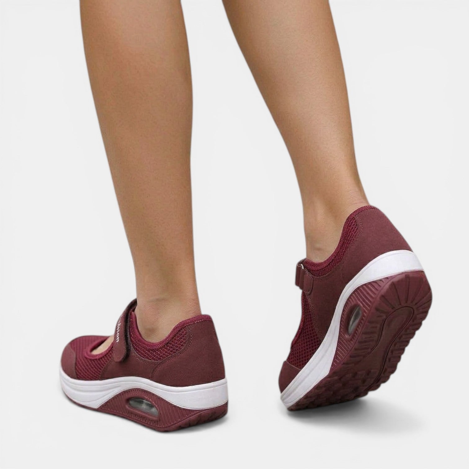 Women's Sneakers Mary Jane Mesh Hook-and-Loop Air-Cushioned Sole